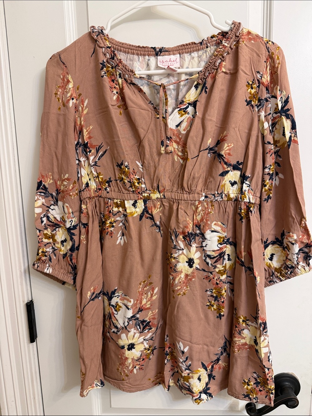 Isabel Maternity by Ingrid & Isabel Dusty Rose Floral Maternity Tunic